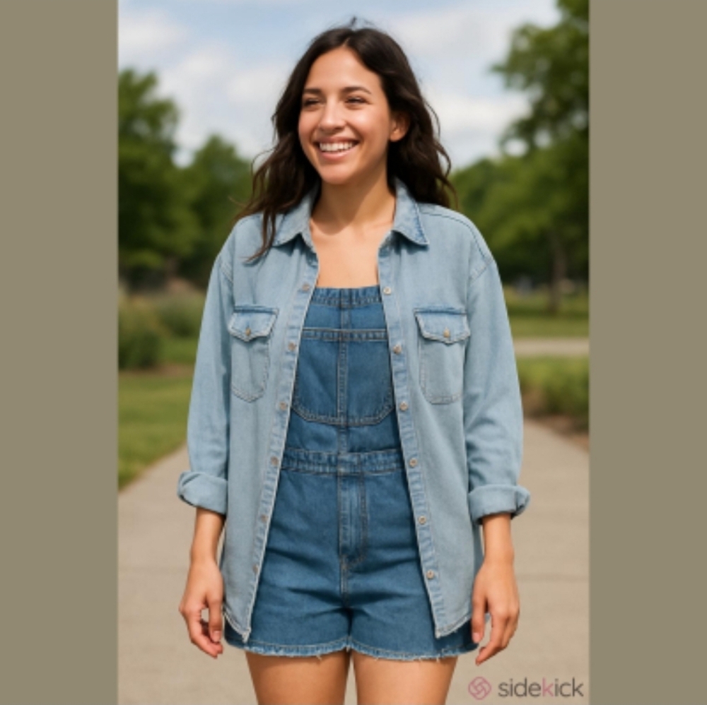 Denim Button-Up Jacket - Picture 14 of 14